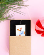 Mini-Aquarell Weihnachtsdackel