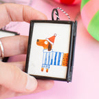 Mini-Aquarell Weihnachtsdackel