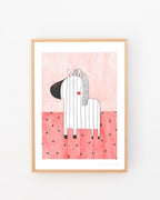 Zebra Aquarell Print von der Münchner Illustratorin Kathrin Boll
