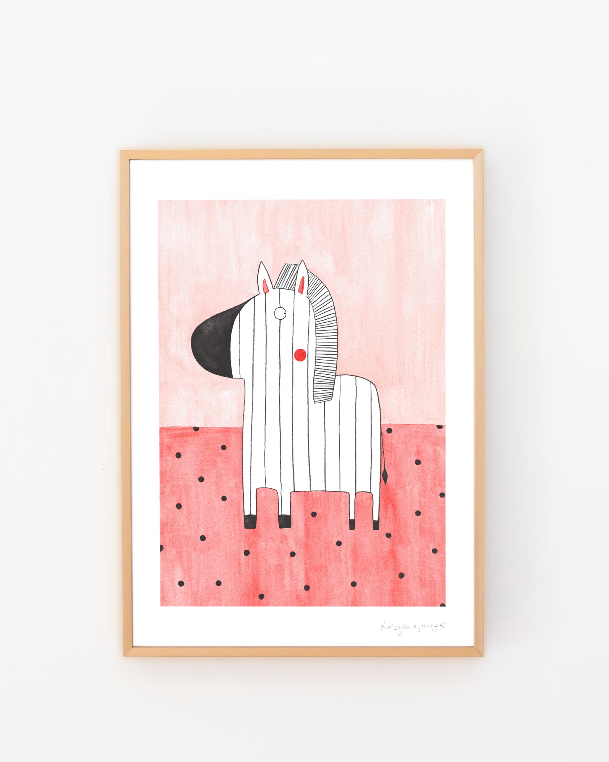 Zebra Aquarell Print von der Münchner Illustratorin Kathrin Boll